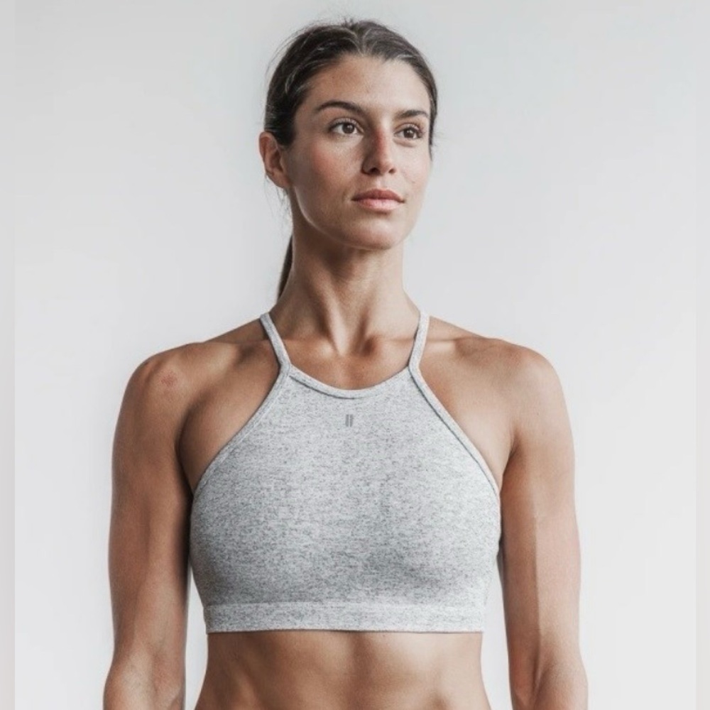 NWT NOBULL Women’s Halter Bra - XS - White Heather